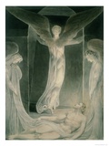 The Resurrection: the Angels Rolling Away the Stone from the Sepulchre Estampe par William Blake