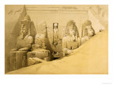 Front Elevation of the Great Temple of Aboo Simbel, Nubia Giclee Print by David Roberts