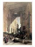 Bazaar of the Silk Merchants, Cairo, from "Egypt and Nubia," Vol.3 Giclee Print by David Roberts