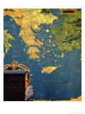 Map of Sixteenth Century Greece, from the "Sala Delle Carte Geografiche" Giclee Print by Stefano And Danti Bonsignori