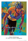 Lance Armstrong, Seven Times Tour de France Champion  Prints by Malcolm Farley