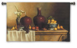 Oriental Still Life with Lilies Wall Tapestry by Loran Speck