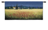 Tuscan Panorama Poppies Wall Tapestry by David Short