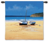 Moorings Low Tide Wall Tapestry by David Short