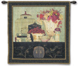 Song Bird Bouquet Wall Tapestry by Kathryn White