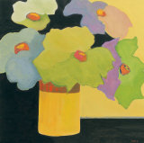 Green Zinnias III Posters par Audrey Heard