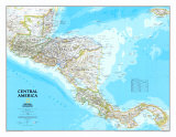 Map of Central America Kunstdrucke