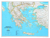 Map of Greece Art Print