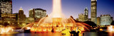 Evening, Buckingham Fountain, Chicago, Illinois, USA Photographic Print by Panoramic Images 