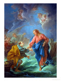 St. Peter Invited to Walk on the Water, 1766 Estampe par Francois Boucher