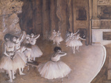 Ballet Rehearsal on the Stage, 1874 Estampe par Edgar Degas