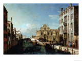 Rio Dei Mendicanti and the Scuola Di San Marco, circa 1740 Estampe par Bernardo Bellotto