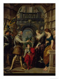 The Medici Cycle: Henri IV Leaving for the War and Bestowing the Government to Marie de Medici 1610 Estampe par Peter Paul Rubens