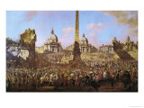 Entry into Rome of Jerzy Ossolinski Emissary of Wladyslaw IV of Poland with Pope Urban VIII 1779 Estampe par Bernardo Bellotto