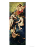 The Medici Cycle: the Three Fates Foretelling the Future of Marie de Medici 1621-25 Estampe par Peter Paul Rubens