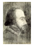 Erik Satie circa 1886 Estampe par Paul Signac