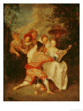 The Storyteller Estampe par Jean Antoine Watteau