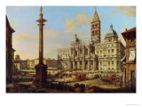 Santa Maria Maggiore, Rome, 1739 Estampe par Bernardo Bellotto
