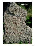 Rune Stone Outside Gripsholm Castle, Giclee Print