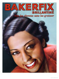 Advertisement for "Bakerfix" Hair Brilliantine Featuring Josephine Baker, Giclee Print