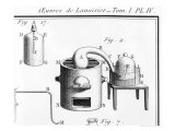 Marie-Anne Pierette Lavoisier, drawing of Experiment on the Decomposition of Water, Giclee Print