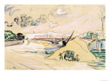 The Pile of Sand, Bercy, 1905 Estampe par Paul Signac