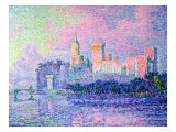 The Chateau des Papes, Avignon, 1900 Estampe par Paul Signac