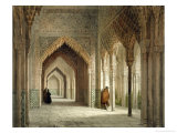 The Court Room of the Alhambra, Granada, 1853 Estampe par Leon Auguste Asselineau