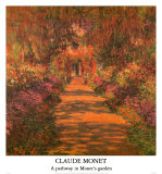 Une allée du jardin, Giverny Affiches par Claude Monet
