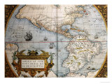 Map of America from Theatrum Orbis Terrarum Giclee Print by Abraham Ortelius