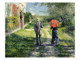 The Path Uphill Estampe par Gustave Caillebotte