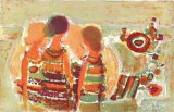 Jeunes Femmes Sur la Plage Limited Edition by Frederic Menguy
