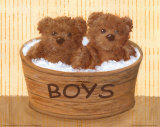 Two Bears in Boys Bucket Art par Catherine Becquer