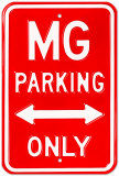 MG Parking Only Tin Sign