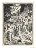 Team of Dwarf Miners the "Underground Workers" in Action Giclee Print by Henry Justice Ford