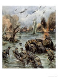 Dunkirk Evacuation Giclee Print by Achille Beltrame