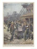 After a Secret Ballot British Miners Decide to Go on Strike Giclee Print by Achille Beltrame