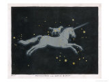 The Constellation of Monoceros, a Unicorn, and Canis Minor, a Small Dog Giclee Print by Charles F. Bunt