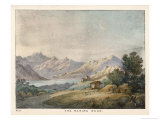 The Waning Moon Shown Over a Mountainous Landscape Giclee Print by Charles F. Bunt