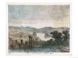The Crescent Moon, a View Over a Landscape Giclee Print by Charles F. Bunt