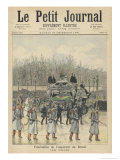 The Funeral Cortege of the Dethroned Pedro II of Brazil in Paris France Giclee Print by Henri Meyer