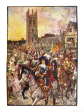 Prince Rupert and His Troops March Confidently Through Oxford Giclee Print by Henry Justice Ford