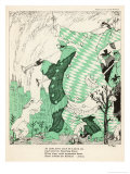 Carnival Giants Marching Through Town Scattering the Citizens Who Scurry Under Their Feet Estampe par Lyonel Feininger