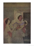 Krishna (The 8th Incarnation of Vishnu) is Born to Devaki and Vasudev Giclee Print by Nanda Lal Bose