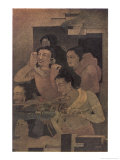 Mahabharata: The Princes in the House Made of Lac Giclee Print by Nanda Lal Bose