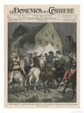 In Virginia USA Vigilantes Attack Italian Workers Giclee Print by Achille Beltrame