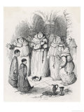 Jackdaw of Reims Monks and Choirboys Gather Round the Little Jackdaw Unsure of What to Do, Giclee Print