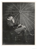 Nikola Tesla Serbian Inventor in His American Laboratory Giclee Print