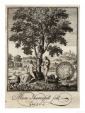 Adam and Eve Take the Apple Offered par the Serpent Estampe