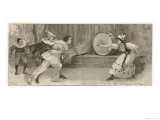 I Pagliacci Act 1: Canio Making to Stab His Wife, Giclee Print